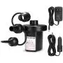 Electric Air Pump, AGPtEK Portable Quick-Fill Air Pump with 3 Nozzles, 110V AC/12V DC, Perfect Inflator/Deflator Pumps for Outdoor Camping, Inflatable Cushions, Air Mattress Beds, Boats, Swimming Ring