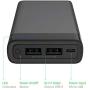 Portable Charger Power Bank Battery - by TalkWorks | 6000 mAh | Cell Phone Backup External Dual USB Power Pack for Apple iPhone 11, XR, XS, X, 8, 7, 6, iPad & Android for Samsung Galaxy - Space Grey