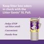 Litter Genie XL Pail, Ultimate Cat Litter Disposal System, Locks Away odors, Includes One Refill, Silver