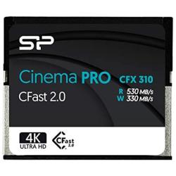 Silicon Power 512GB CFast 2.0 CinemaPro CFX310 Memory Card, 3500X and up to 530MB/s Read, MLC, for Blackmagic URSA Mini, Canon XC10/1D X Mark II and More - SP512GICFX311NV0BM