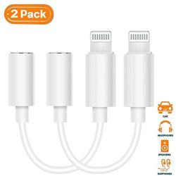 [Apple MFi Certified] Apple Lightning to 3.5 mm Earbuds/Headphones/Earphones Jack Adapter Cord Dongle Aux Cable Converter Accessories Compatible with iPhone 11/Xs/XR/X/8,7/8,7 Plus/ipad-IOS13-2 Pack