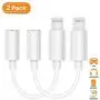[Apple MFi Certified] Apple Lightning to 3.5 mm Earbuds/Headphones/Earphones Jack Adapter Cord Dongle Aux Cable Converter Accessories Compatible with iPhone 11/Xs/XR/X/8,7/8,7 Plus/ipad-IOS13-2 Pack