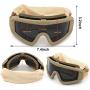 Freehawk Tactical Safety Goggles Airsoft Goggles Military Goggles Motorcycle Goggles with 3 Interchangeable Multi Lens for Shooting/Paintbal/Hiking/Skiing/Riding