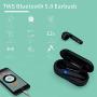 Wireless Earbuds, Goojodoq Bluetooth 5.0 Earbuds-Wireless Earphones with Smart Touch, Dual-Mic, Auto-Pair, 3D Stereo, Sweatproof Mini Sports Earbuds Compatible with Hi-Fi Sound for Android and iPhone