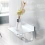 JIANC Toilet Paper Holder Stand Toilet Paper Holder Shelf Wall Shelves Toilet Shelf Stainless Steel Tissue Roll Holder with Mobile Phone Storage Rack