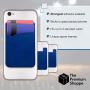 Cellessentials Card Holder for Back of Phone - Silicone Stick on Cell Phone Wallet with Pocket for Credit Card, ID, Business Card - iPhone, Android and Most Smartphones (Navy)