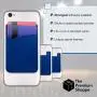Cellessentials Card Holder for Back of Phone - Silicone Stick on Cell Phone Wallet with Pocket for Credit Card, ID, Business Card - iPhone, Android and Most Smartphones (Navy)