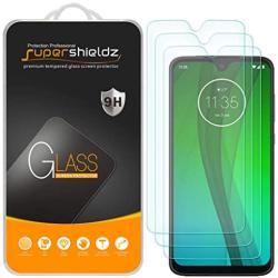 (3 Pack) Supershieldz for Motorola Moto G7 Tempered Glass Screen Protector, Anti Scratch, Bubble Free