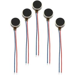 RuiLing 5-Pack 0830 Micro Flat Vibration Motors 12000Rpm 3V Voltage Mini Thick Coin Vibrating Motor for Cell Phone Tablet Household Appliances 8x3mm