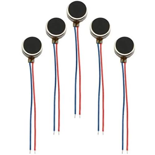 RuiLing 5-Pack 0830 Micro Flat Vibration Motors 12000Rpm 3V Voltage Mini Thick Coin Vibrating Motor for Cell Phone Tablet Household Appliances 8x3mm