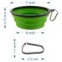 Guardians Large Collapsible Dog Bowls, 34oz Portable Foldable Water Bowls Food Dishes with Carabiner Clip for Travel, 2 Pack (Purple+Green)