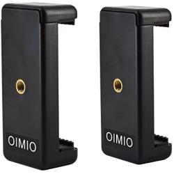 Universal Cell Phone Tripod Mount Adapter, OIMIO Phone Holder Clip Connector Head Used for Monopod Selfie Stick DSLR Travel Mini Flexible Tripod and More(2 Pack)