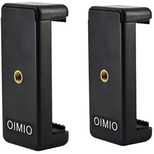 Universal Cell Phone Tripod Mount Adapter, OIMIO Phone Holder Clip Connector Head Used for Monopod Selfie Stick DSLR Travel Mini Flexible Tripod and More(2 Pack) Universal Cell Phone Tripod Mount Adapter, OIMIO Phone Holder Clip Connector Head Used for Monopod Selfie Stick DSLR Travel Mini Flexible Tripod and More(2 Pack)