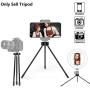 Ring Light Tripod,Adjustable Mini Travel Ring Light Accessories Portable Camera Stand Holder with Universal 1/4 Screw,Apply to Phone,Ring Light,Mini Camera,GoPro Selfie SLR Sports Camera…(Only Tripod)