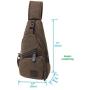 TOPEIUS Sling Backpack,Mini Sling Bag, Travel Hiking Daypack,Canvas Crossbody Shoulder Backpack for Men or Women