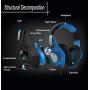 Pro Gaming Headset for PC PS4 Xbox One Surround Sound Over-Ear Headphones with Mic LED Light Bass Surround Soft Memory Earmuffs for Computer Laptop Switch Games Kid’s Boy’s Teen’s Gifts
