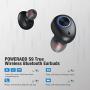 Bluetooth Earbuds Wireless, POWERADD S9 Noise Cancelling TWS Ear Buds with Microphone and True BT 5.0 IPX7 Waterproof in-Ear Headphones, Ergonomic Bass Stereo Earphones with Charging Case, Black