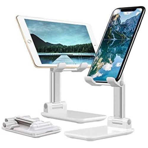 Mini Folding Desktop Phone Stand, Adjustable Stable Portable Holder Compatible with Mobile Phone, ipad, Tablet, Kindle