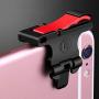 HOJI Slope Shape Pubg Triggers Cum Gamepad Joystick Compatible with All Smartphones - (Dark Red), Compatible for All Smartphones (1 Pairs Set)