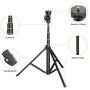 Selfie Stick Tripod,52" Portable Extendable Tripod Stand with Bluetooth Remote & Phone Mount Compatible with iPhone 7/8/x xs /11 /Samsung Galaxy S10 S9/Huawei/Google/Xiaomi/More Cellphone