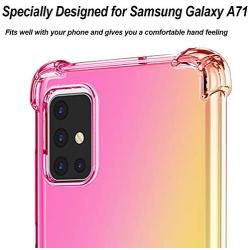 ROSAUI for Samsung Galaxy A10e Case Soft TPU Bumper Slim fit Shockproof Anti Scratch Drop Protection Flexible Gradient Transparent Cute Case for Galaxy A10e (Gold-Pink)