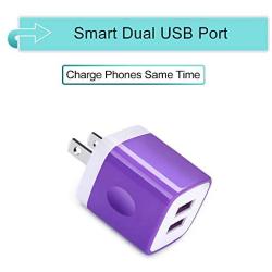 USB Wall Charger,Charging Adapter 3-Pack 2.1A Dual Port USB Wall Plug Block Travel Charger Heads Cube Compatible iPhone 11 Pro Xs XR Xs Max X 8 7 6 Plus,Samsung S20 S20+ S10e S10 Note 9,Android Phone