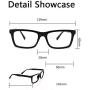 LH Anion Quantum Anti-Blu-ray Anti-Radiation Flat Glasses, wear Comfortable Night Work Play Games Mobile Phone Protection Eyes (Black)
