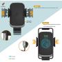 ZeeHoo Wireless Car Charger Mount with USB-C, 10W 7.5W Auto-Clamp Fast Wireless Charger Air Vent Phone Holder Compatible iPhone 11,11 Pro,11 Pro Max,XS Max,XS,XR,X, Galaxy S10 S9 S8,Note 10 Note 9