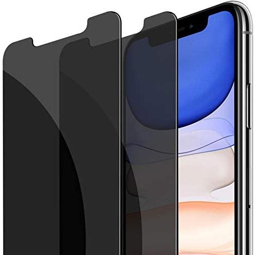 Fotbor Compatible with iPhone XR/iPhone 11 Screen Protector Privacy Tempered Glass Film, Anti Spy/Scratch Easy Install Case Friendly 6.1 Inch 2 Pack