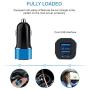 USB Car Charger Adapter, 4.8a Fast Charging Dual Port Cargador de Carro Lighter Adapter for iPhone SE 11Pro Max X XR XS Max 8 Plus 7s 6s, iPad, Samsung Galaxy A10 S10 Plus S10e S9 Note 8, LG, GPS Pink