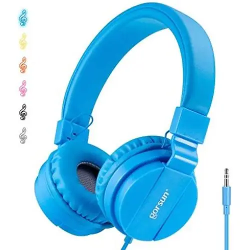 ONTA gorsun Foldable On Ear Audio Adjustable Lightweight Headphone for Kids Cellphones Smartphones iPhone Laptop Computer Mp3/4 Earphones (Blue) ONTA gorsun Foldable On Ear Audio Adjustable Lightweight Headphone for Kids Cellphones Smartphones iPhone Laptop Computer Mp3/4 Earphones (Blue)