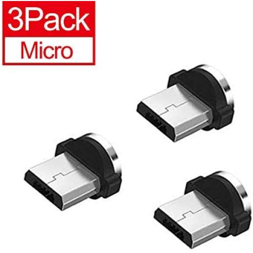 360°Rotating Magnetic Phone Cable Adapter Connector Tips Head for Micro