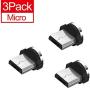 360°Rotating Magnetic Phone Cable Adapter Connector Tips Head for Micro