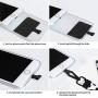 Universal Phone Lanyard Neck Wrist Straps with Durable Nylon Patch Compatible for iPhone Samsung Galaxy Huawei Series and Most Smartphone (White)