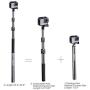 Smatree Carbon Fiber Selfie Stick Tripod Extension Monopod Compatible for GoPro Hero 8/7/6/5/4/3 plus/3/2018/Fusion/AKASO/SJCAM SJ4000 Xiaomi Yi/DJI OSMO Action Cameras with Tripod