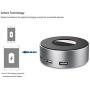VOGEK 6-Port USB Charger Desktop Charging Station with Smart Identification (Silver-Black)