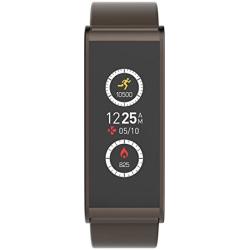 MyKronoz ZeFit4 Fitness Activity Tracker with Color Touchscreen & Smart Notifications - Brown/Brown