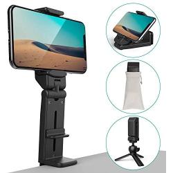 Phone Stand Holder Klealook Universal Cell Phone Mount 360 Degree Rotating Adjustable Phone Clamp Compatible with iPhone X/XS/8Plus Android Google Phones for Airplane Trays Desk Bed Cabinet