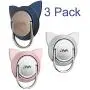 Fwaytech Phone Ring Holder Blue,Pink Finger Ring Grip Kickstand for Magnet Car Mount,Compatible for Phone 11 pro max xs max xr Samsung and Other Smartphone (3 Pack) (Blue/Silver/Pink)
