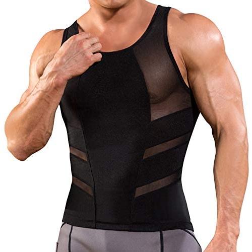 TAILONG Tank Top Slimming Vest Tight Body Shaper Tummy Underwear Men Waist Trimmer Compression Shirt