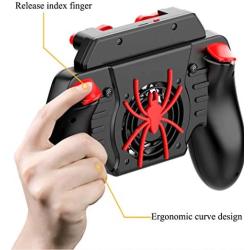 Uberwith 32 Shots per Second PUBG Mobile Controller, Gaming Grip with Portable Charger Cooling Fan,for PUBG/Fortnite/Rules of Survival L1R1 Mobile Game Trigger Joystick for Android iOS Phone