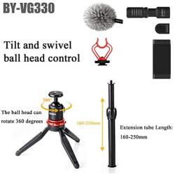 BOYA Smartphone Video Kit with by-MM1 Shotgun Microphone Smartphone Clamp Stablizer Tripod for Video Shooting Vlogging Podcasting
