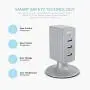 Multiple USB Charger (2 Pack), Overtime 3.1A 3-Port Desktop Charger Charging Station Multi Port Fast Wall Charger Hub Compatible with iPhone, iPad, Samsung, LG, Nexus, HTC and More – Silver