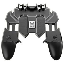 grfamily New Upgrade AK66 MEMO Mobile Game Controller for PUBG Six Finger All-in-One Mobile Phone Triggers Controller Free Fire Button Joystick Gamepad for iOS & Android Phone (Gray)