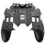 grfamily New Upgrade AK66 MEMO Mobile Game Controller for PUBG Six Finger All-in-One Mobile Phone Triggers Controller Free Fire Button Joystick Gamepad for iOS & Android Phone (Gray)