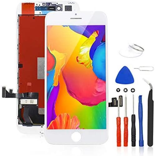 for iPhone 7 Screen Replacement White, LCD Display Touch Screen and Digitizer Frame for A1660, A1778, A1779, with Full Repair Kit