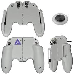 Mobile Game Controller PUBG Mobile Controller Gamepad with Joystick Mobile Trigger for 4-7 Inch Mobile Phones (Grey/Purple)