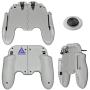 Mobile Game Controller PUBG Mobile Controller Gamepad with Joystick Mobile Trigger for 4-7 Inch Mobile Phones (Grey/Purple)
