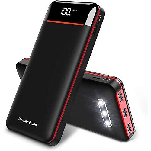 Power Bank 25000mAh Portable Charger Battery Pack with 3 Outputs & 2 Inputs Huge Capacity Backup Battery Compatible Smartphone,Tablet and More
