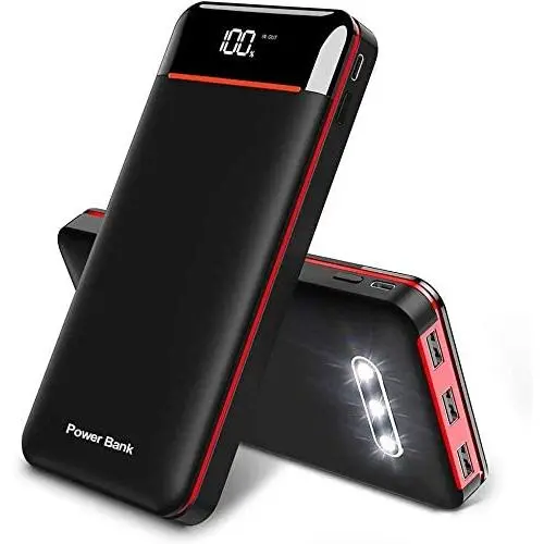 Power Bank 25000mAh Portable Charger Battery Pack with 3 Outputs & 2 Inputs Huge Capacity Backup Battery Compatible Smartphone,Tablet and More Power Bank 25000mAh Portable Charger Battery Pack with 3 Outputs & 2 Inputs Huge Capacity Backup Battery Compatible Smartphone,Tablet and More